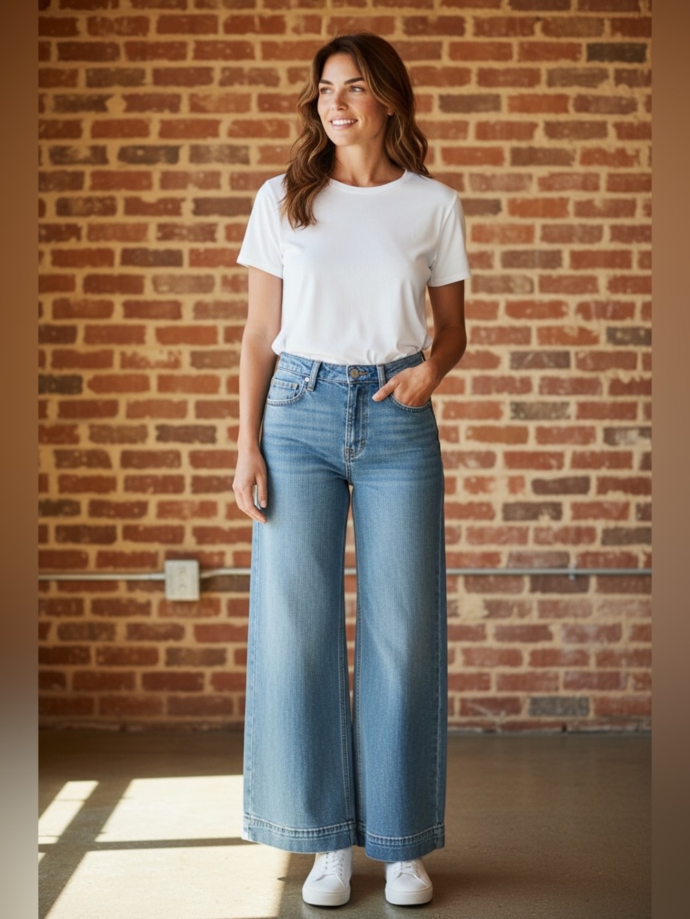 2/$35 Habitual Washed Blue High-Rise Straight Leg Jeans